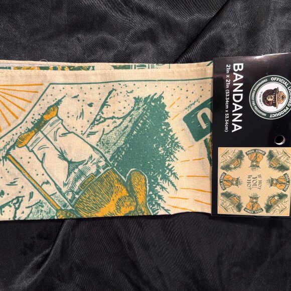 Vintage Smokey Bear Bandana | 100% Cotton | 21"x21" - Picture 1 of 6